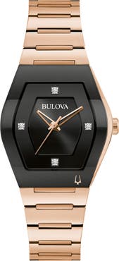 BULOVA Gemini Diamond Bracelet Watch, 30mm