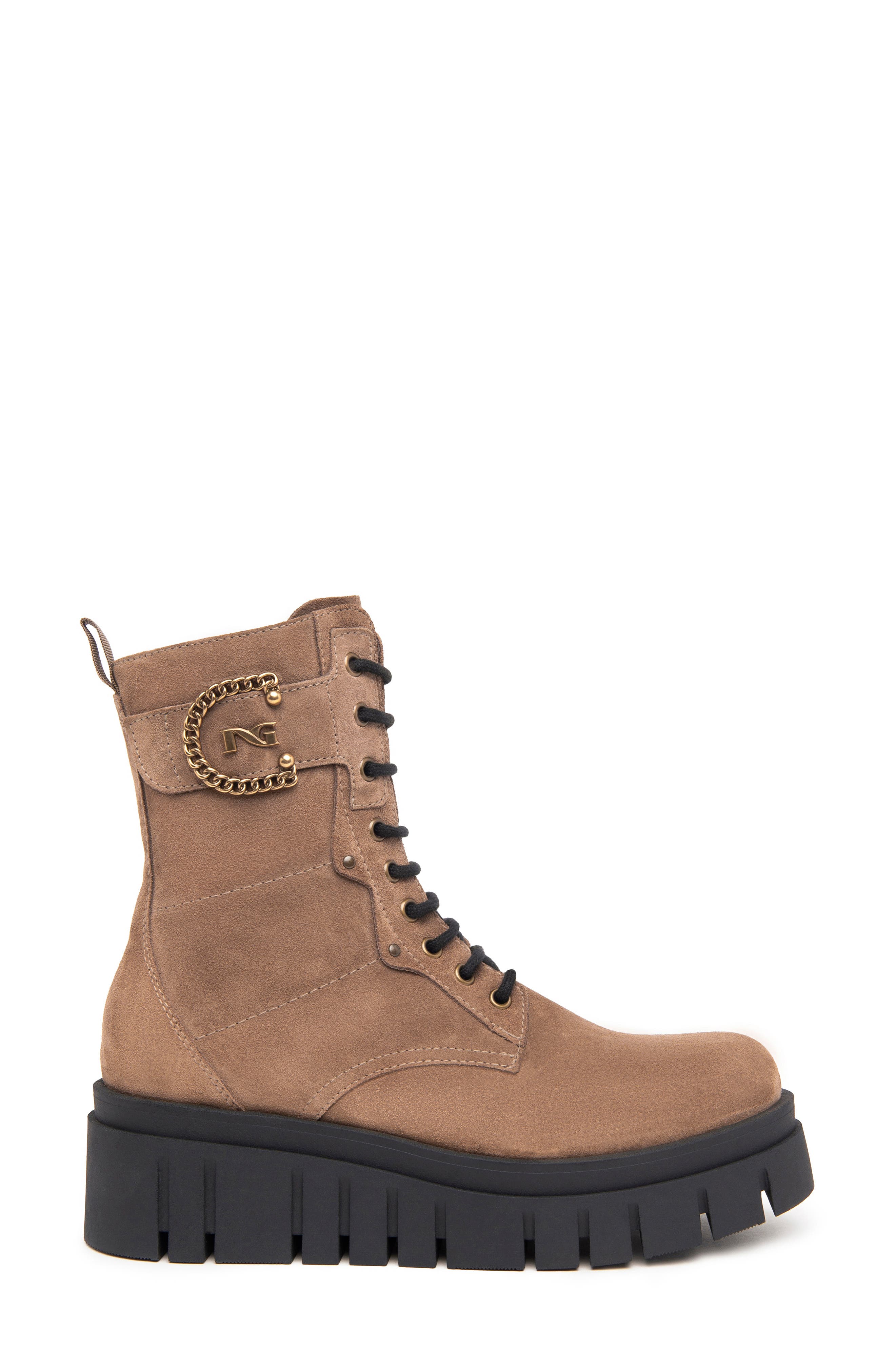 Lug Sole Lace Up Bootie, Alternate, color, BROWN