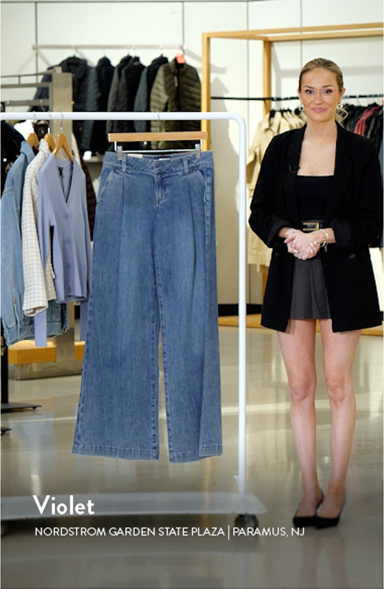 Eric Pleated Waist Wide Leg Jeans, sales video thumbnail