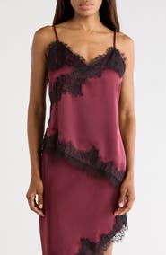 Leith Asymmetric Lace Trim Camisole