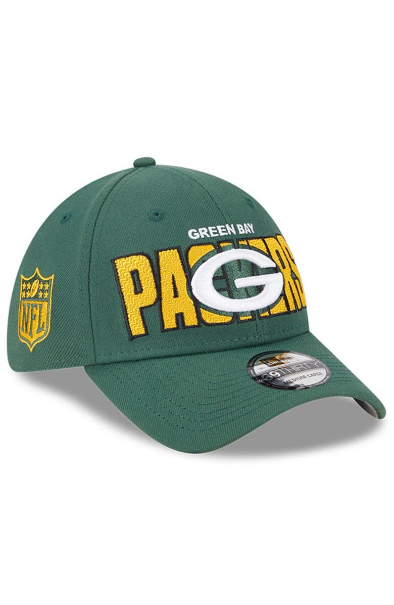 New Era Men's New Era Green Green Bay Packers 2023 NFL Draft 39THIRTY Flex Hat, Main, color, 