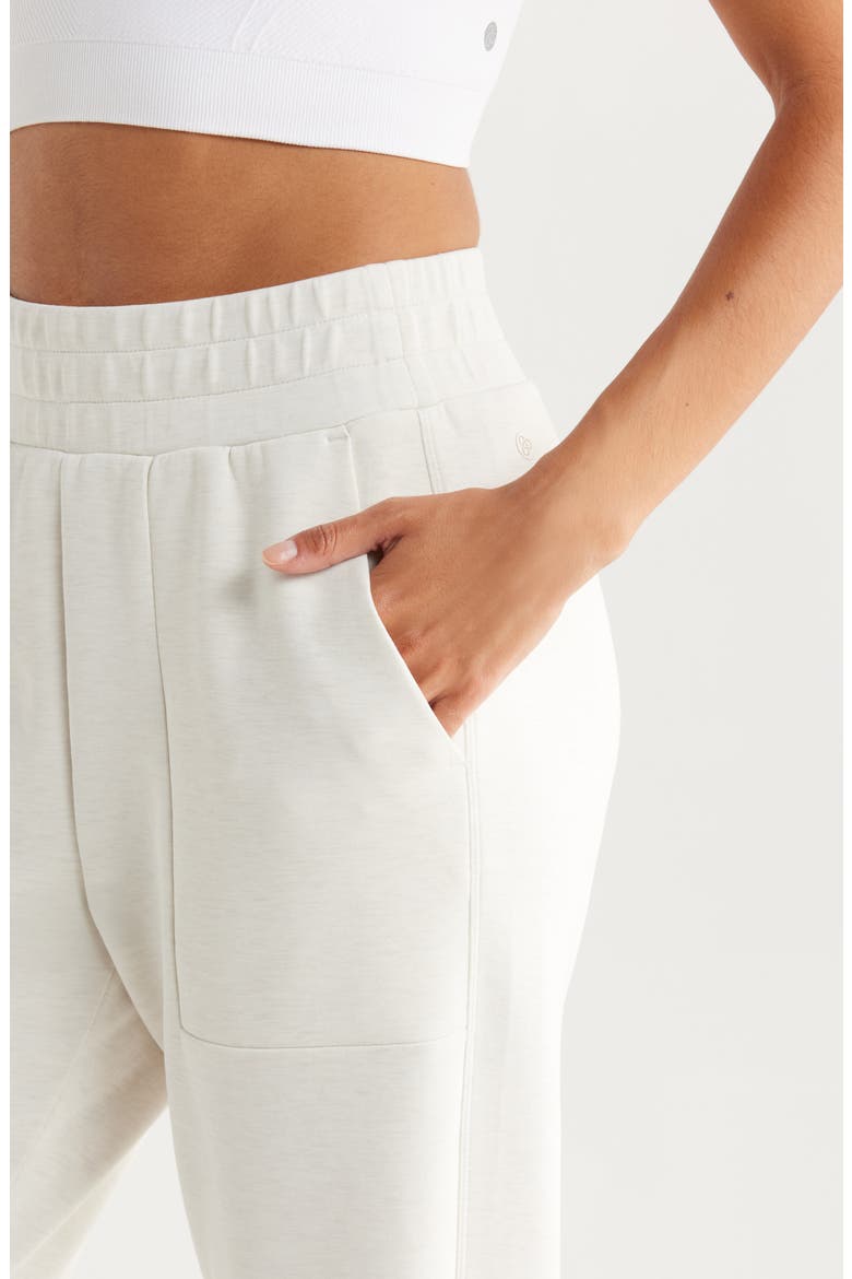 Soft Luxe High Waist Joggers, Alternate, color, BEIGE IVORY HEATHER