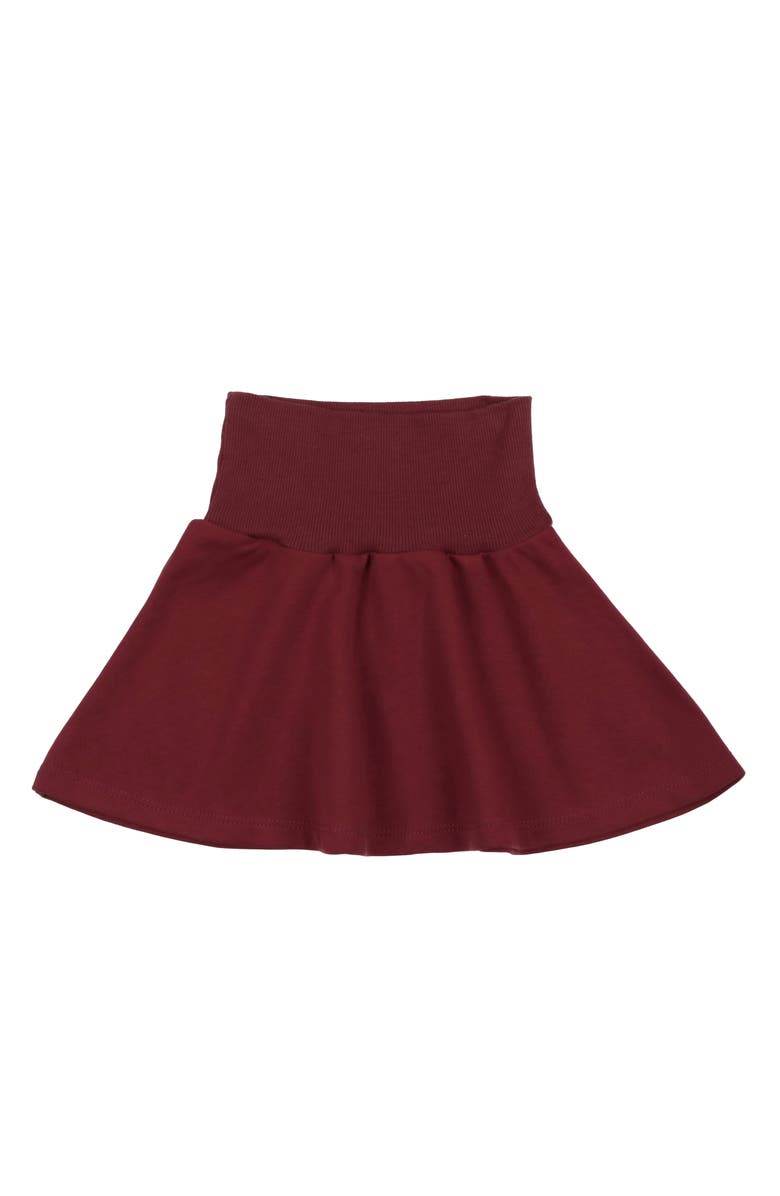 Manière Kids' Cotton Blend Terry Skirt, Main, color, Maroon