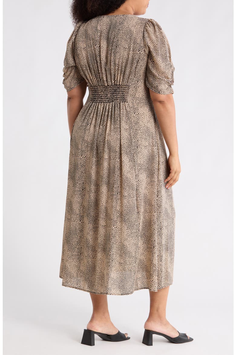 V-Neck Short Sleeve Maxi Dress, Alternate, color, TAUPE