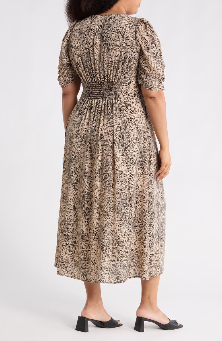 Renee C V-Neck Short Sleeve Maxi Dress, Alternate, color, Taupe