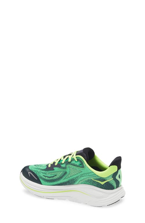 Hoka Kids' Clifton 10 Running Sneaker In Green
