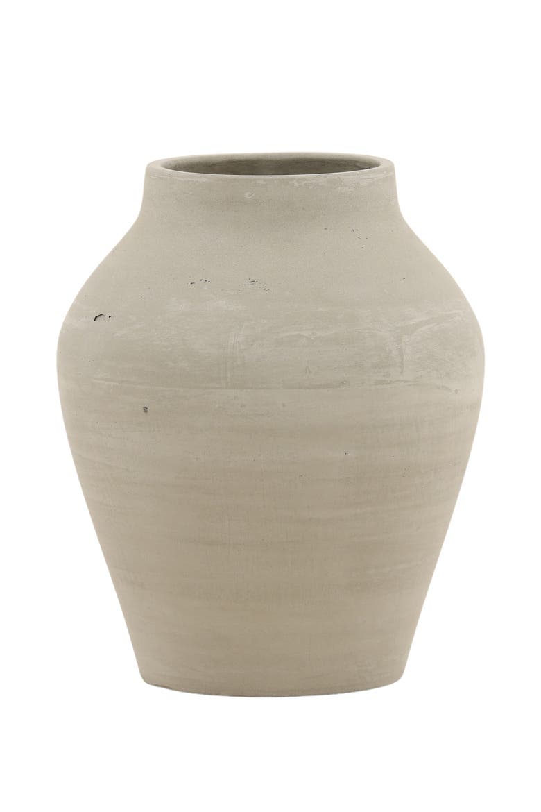 Leander Cement Outdoor Vase, Main, color, Natural - Medium