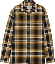 Carhartt Work In Progress Vaughn Loose Fit Heavyweight Cotton Herringbone Button-Up Overshirt