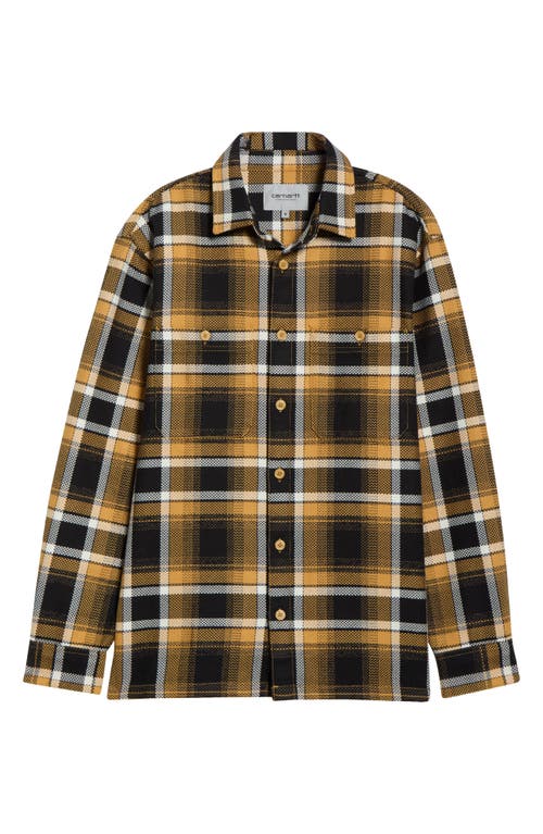 Carhartt Work In Progress Vaughn Loose Fit Heavyweight Cotton Herringbone Button-up Overshirt In Multi