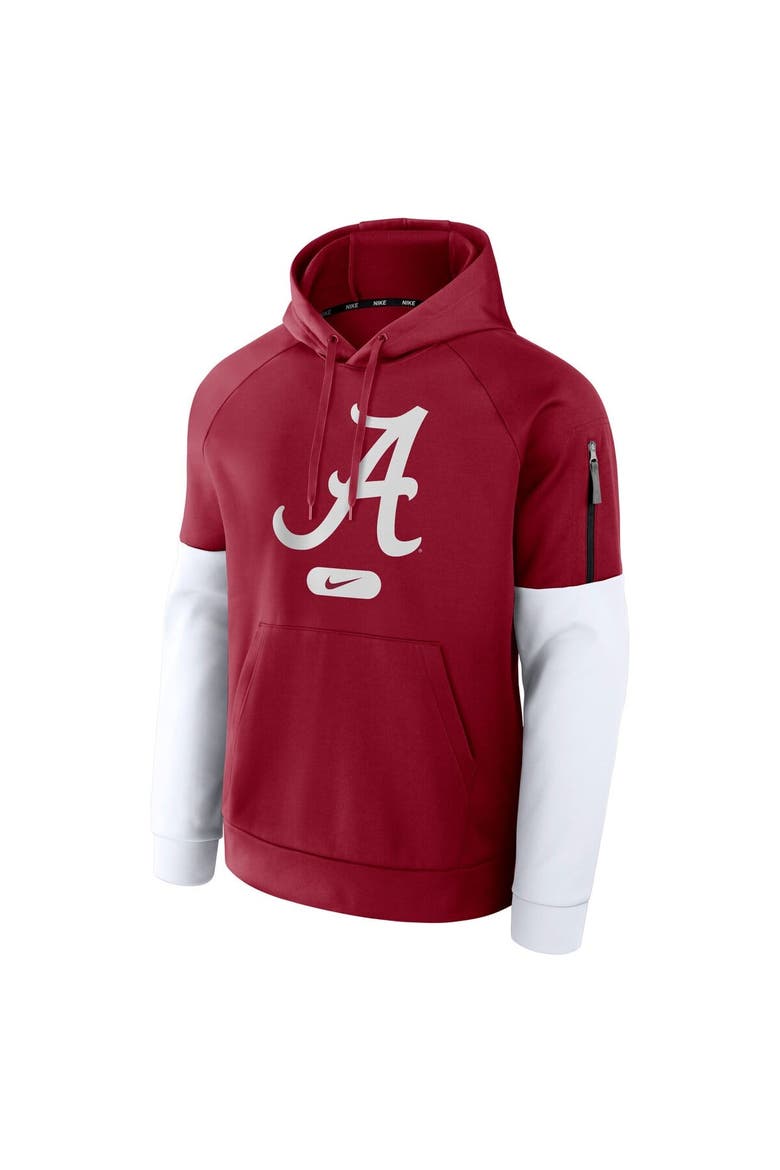Men's Nike Crimson Alabama Crimson Tide Fitness Performance Pullover Hoodie, Alternate, color, Crimson