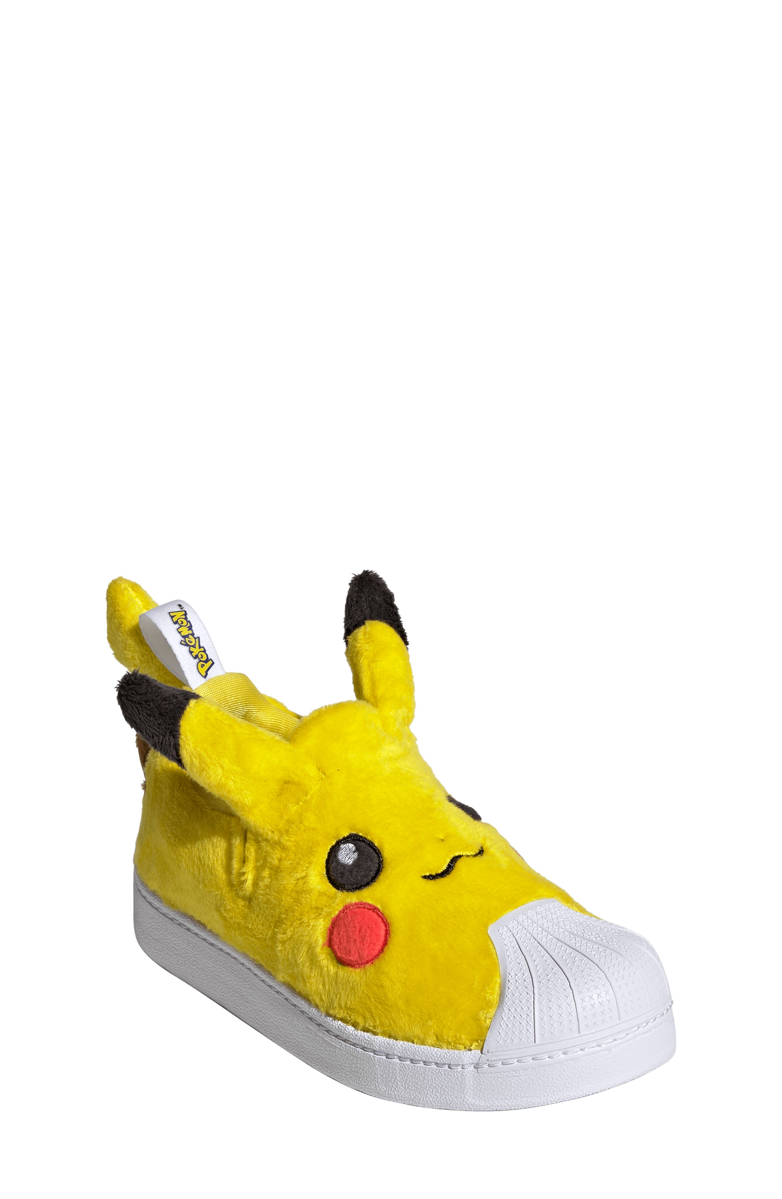 Kids' Superstar Quickon Pokémon Sneaker, Alternate, color, YELLOW/ CORE BLACK/ WHITE