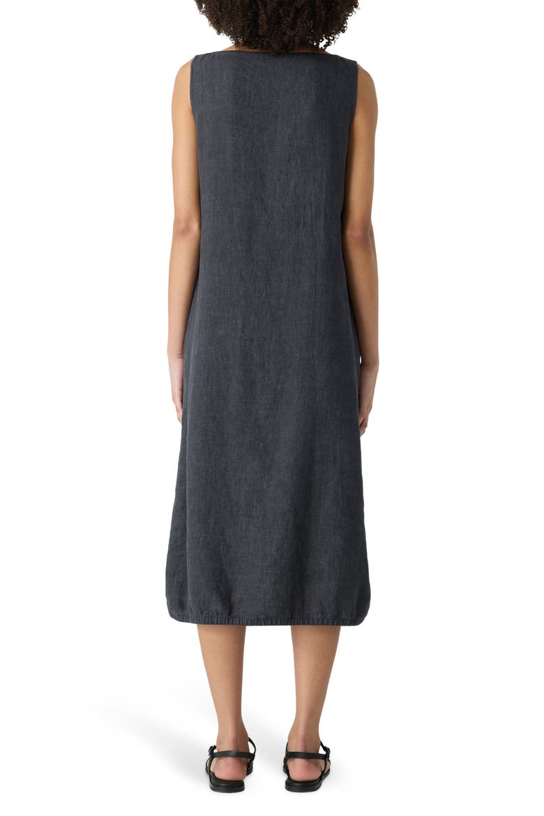 Organic Linen A-Line Dress, Alternate, color, GRAPHITE