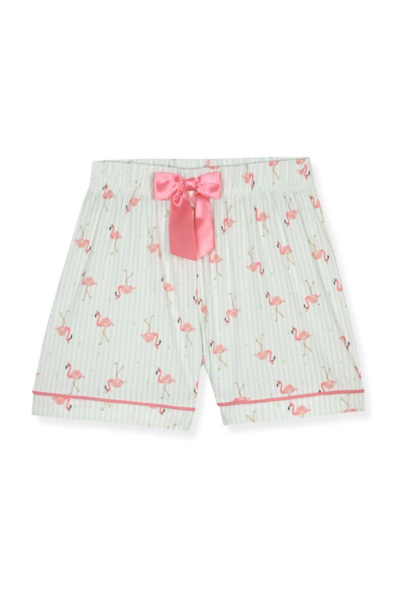 Kids' Two-Piece Short Pajamas & Headband Set, Alternate, color, AQUA