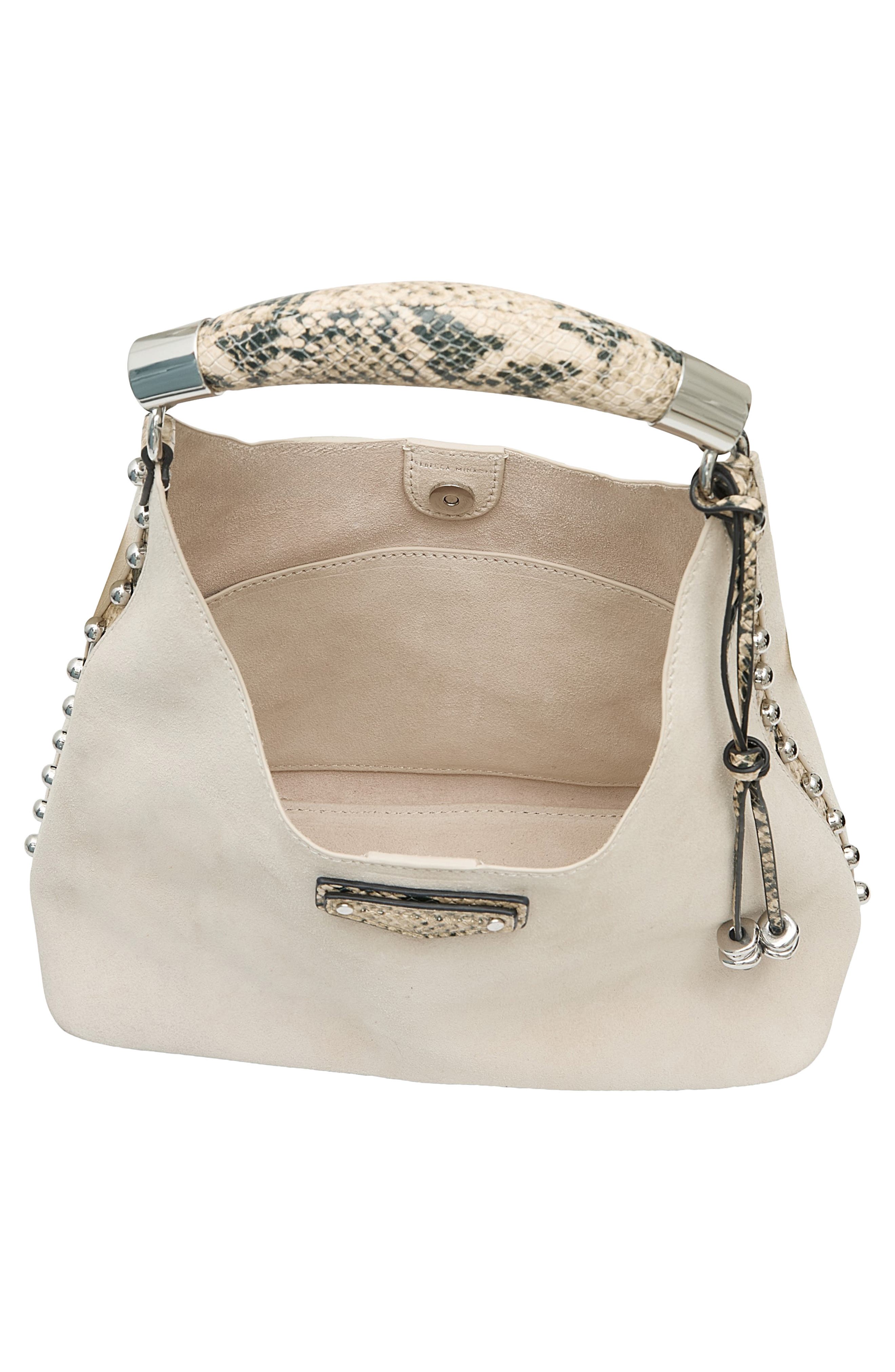 Rebecca Minkoff Nolita Leather Top Handle Tote, Alternate, color, Ivory