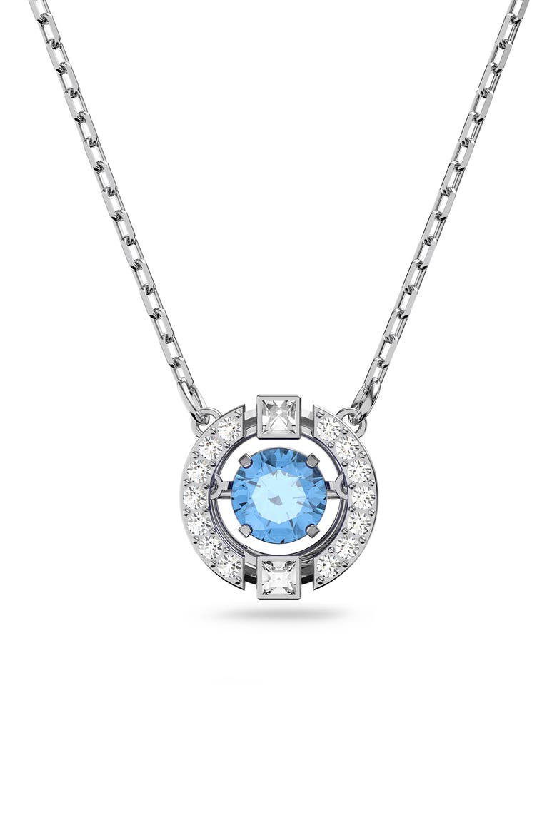 Una Crystal Pendant Necklace, Main, color, BLUE