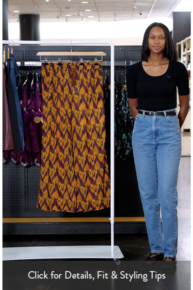 Azra Print Wide Leg Cover-Up Pants video