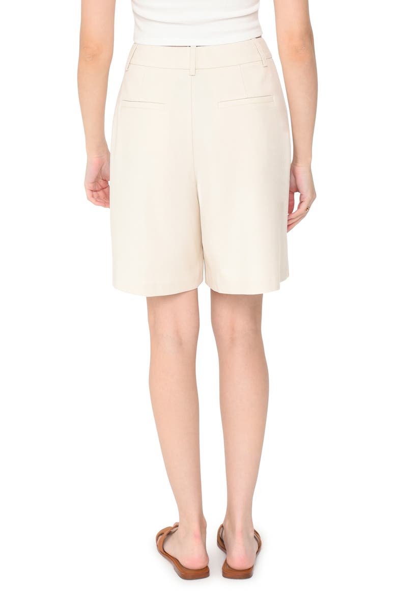 Carlotta Pleated Shorts, Alternate, color, CREAM