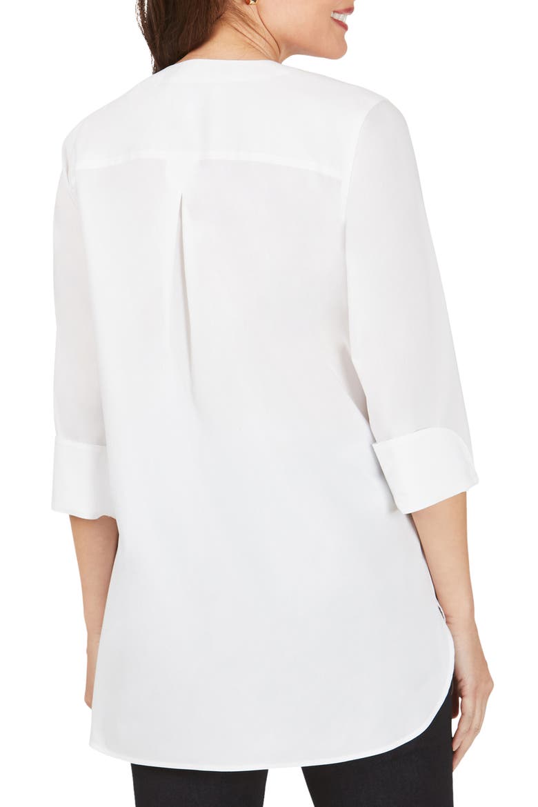 Vaughn Non-Iron Tunic Top, Alternate, color, WHITE