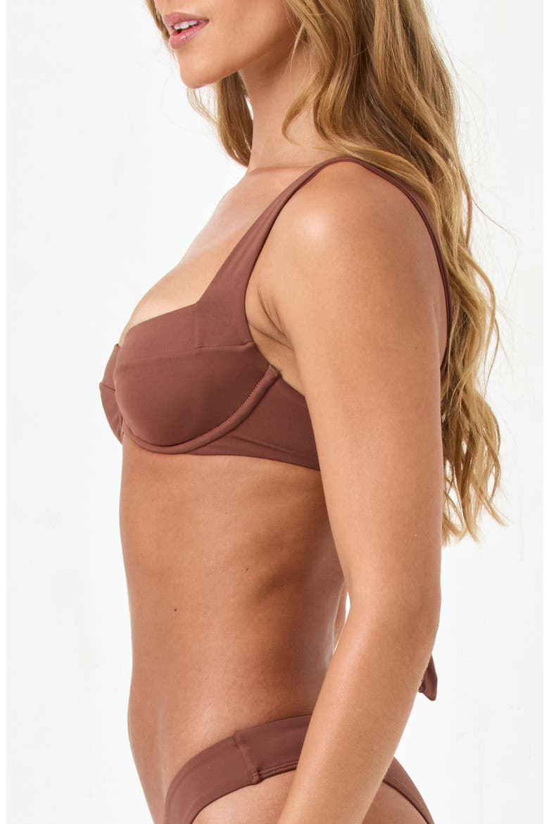 Mako Underwire Bikini Top, Alternate, color, CAFE