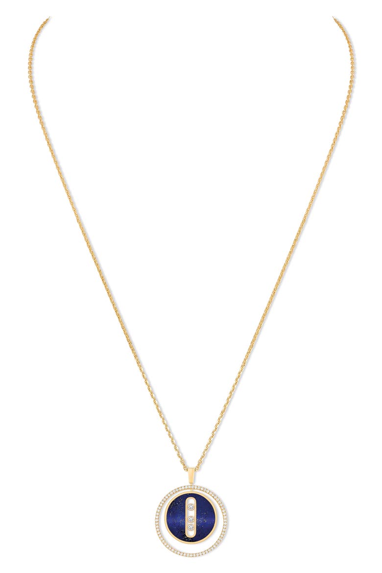 Lucky Move Diamond Pendant Necklace, Main, color, YELLOW GOLD