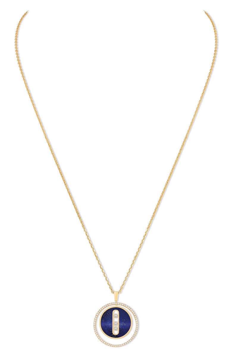 Messika Lucky Move Diamond Pendant Necklace, Main, color, Yellow Gold