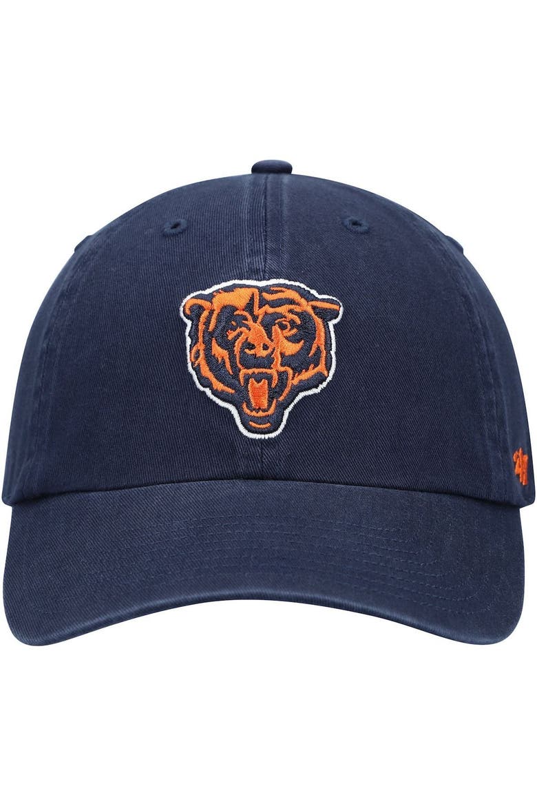 Men's '47 Navy Chicago Bears Primary Alternate Logo Clean Up Adjustable Hat, Alternate, color, NAVY