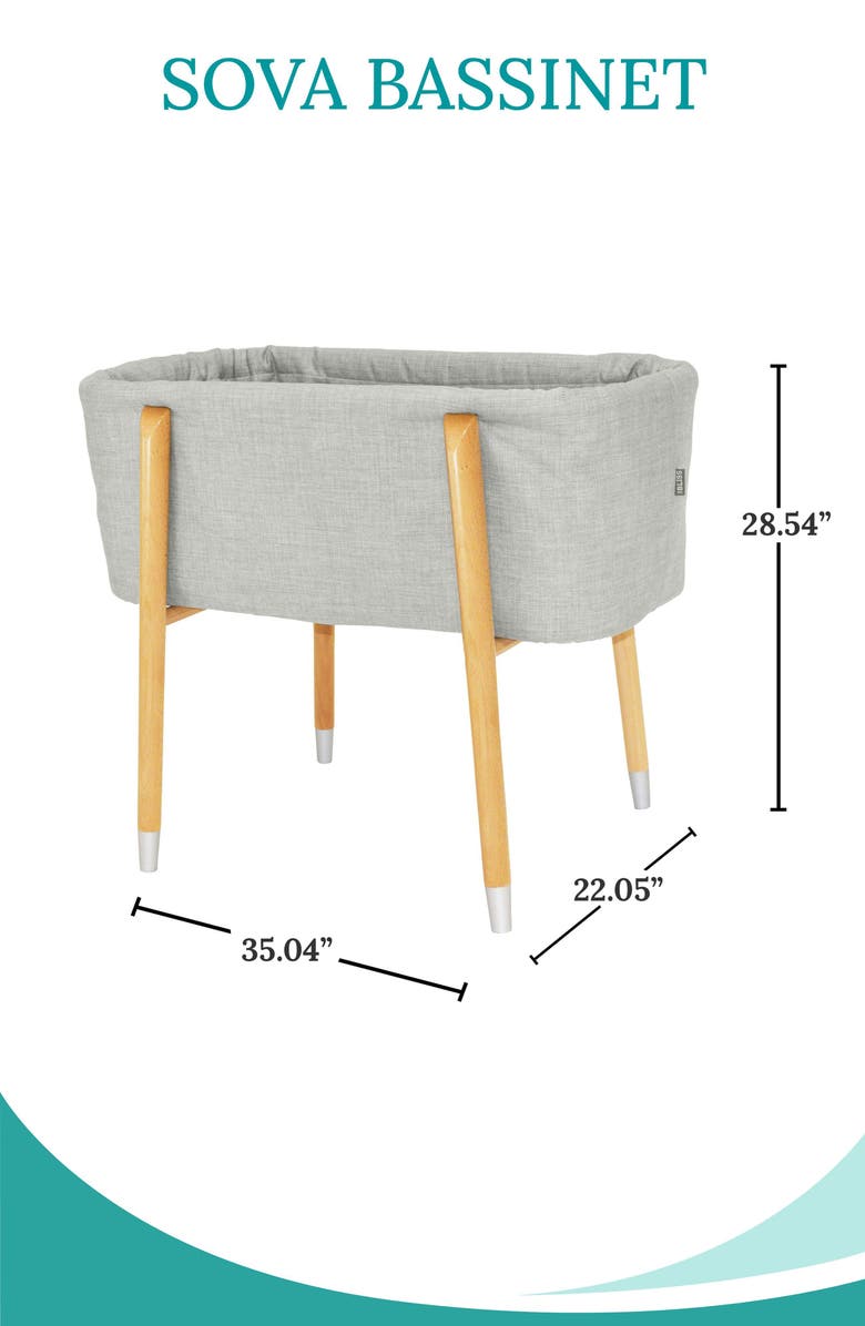 Little Partners TrüBliss<sup>™</sup> Sova Bassinet, Alternate, color, Glacier Grey