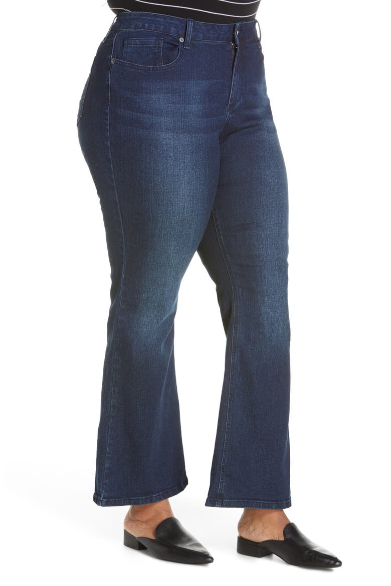 Dark Wash Flare Jeans, Alternate, color, DARK WASH