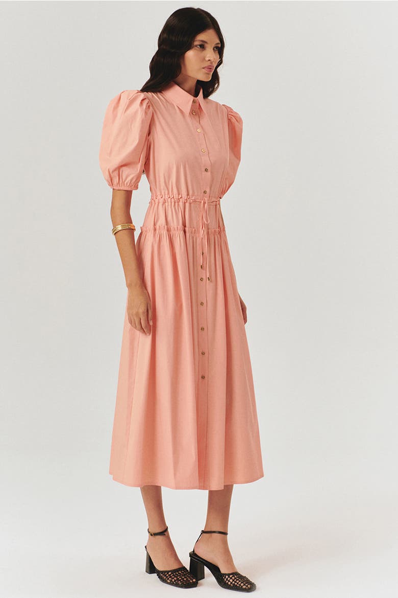 Kamryn Midi Dress, Alternate, color, SALMON