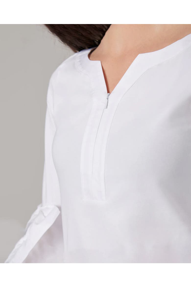 Clissa 3/4 Sleeves Fitted Pima Top shirt, Alternate, color, White