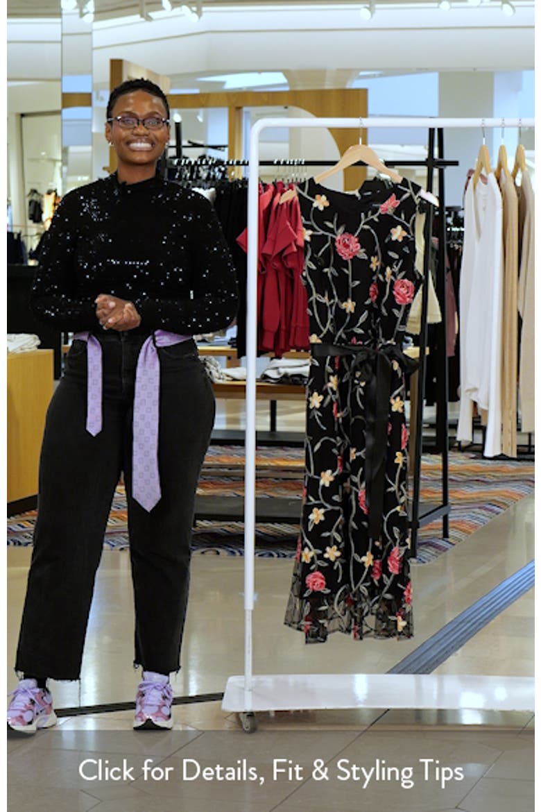 Embroidered Sleeveless Midi Dress video