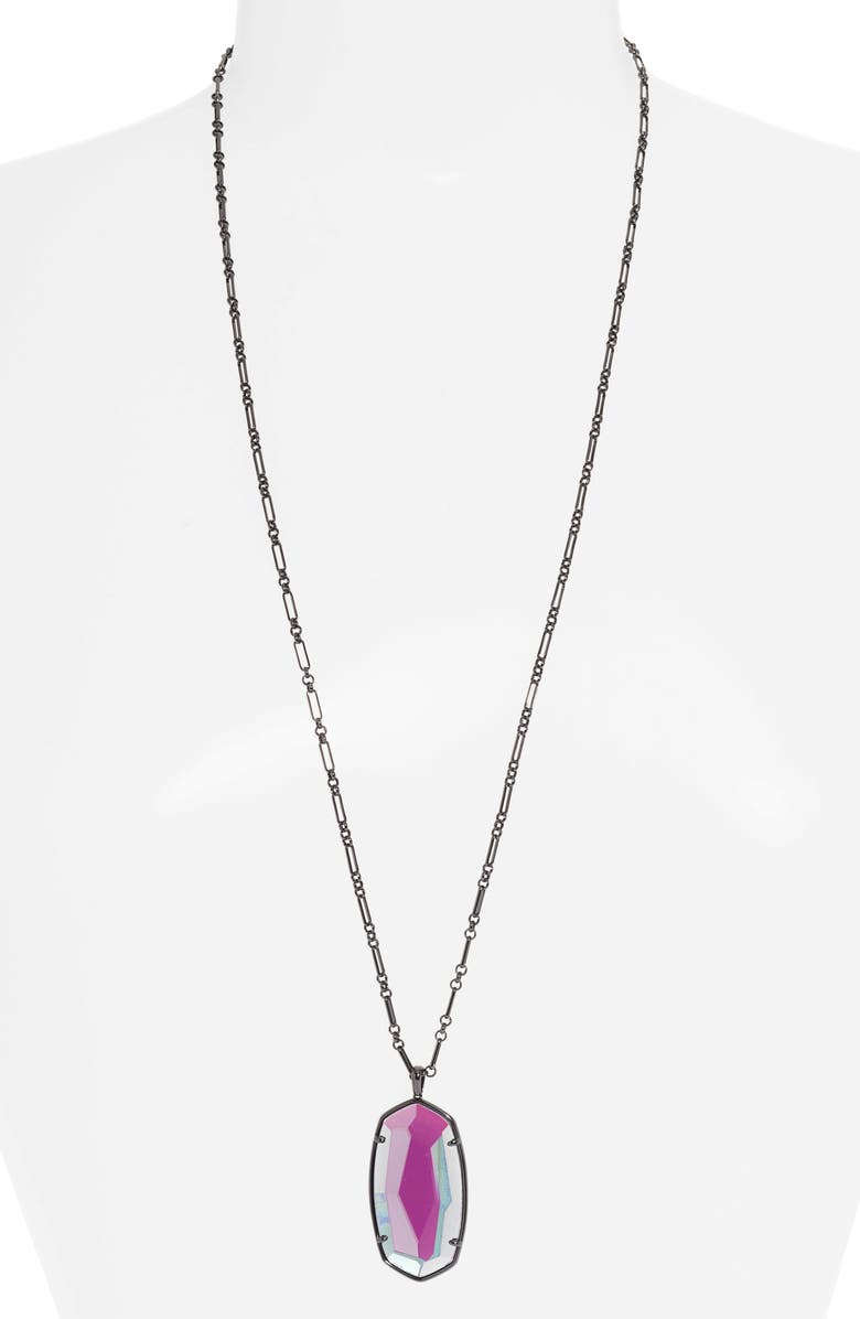 Kendra Scott Reid Long Faceted Pendant Necklace, Main, color, 