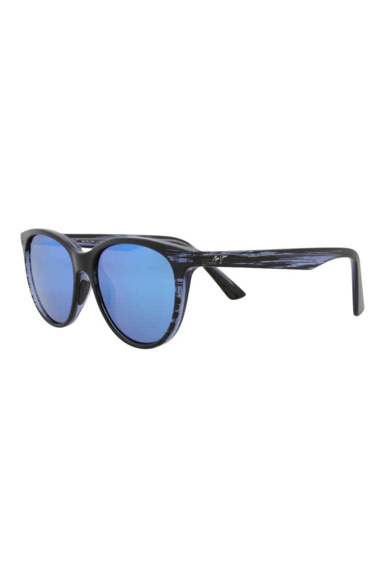 52mm Polarized Round Sunglasses, Alternate, color, BLUE BLUE BLUE