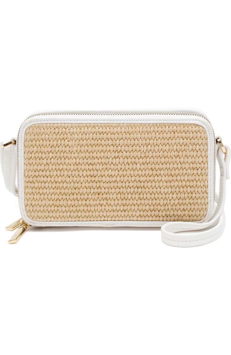 Thacker Riley Woven Crossbody Bag, Main, color, Natural/ White