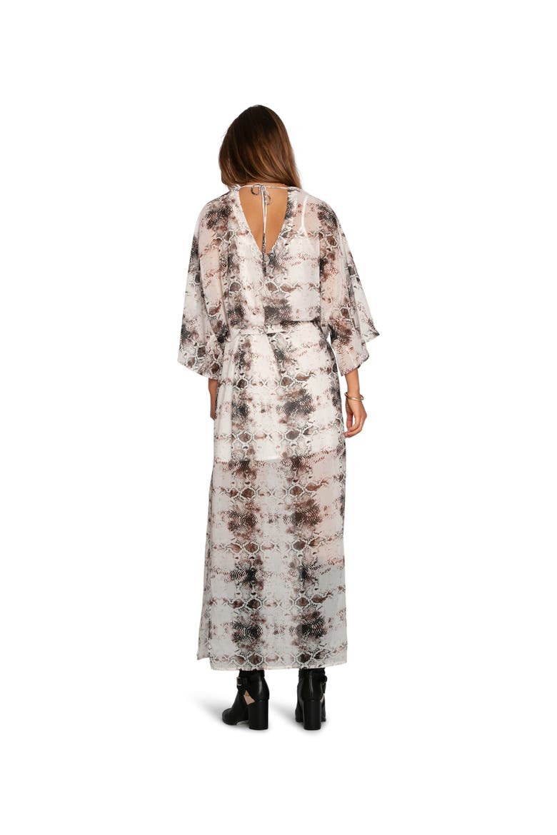 Heart On Fire Snake Print Kaftan, Alternate, color, Dark Brown