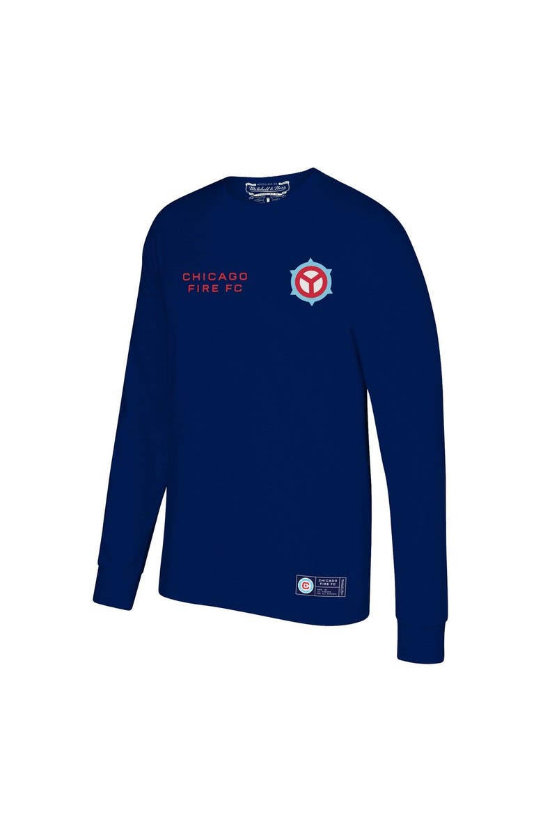 Mitchell & Ness Men's Mitchell & Ness Navy Chicago Fire Secondary Logo Long Sleeve T-Shirt, Alternate, color,