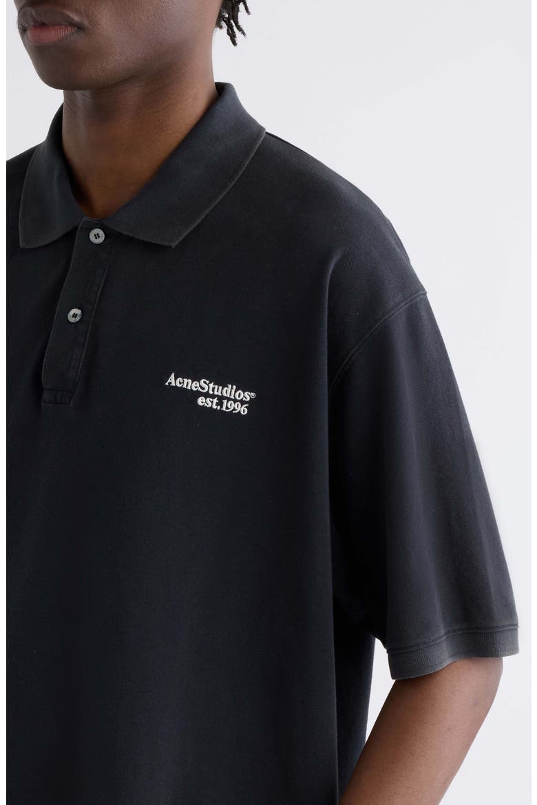 Egnes Logo Cotton Piqué Polo, Alternate, color, BLACK