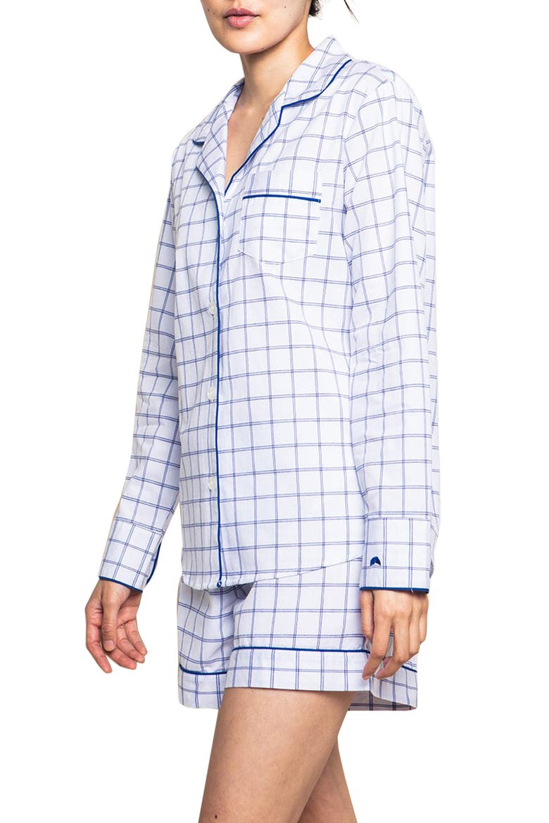 Nantucket Tattersall Short Pajamas, Main, color, WHITE