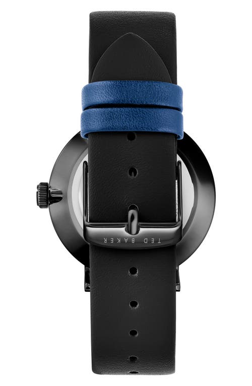 TED BAKER TED BAKER GENTS LEATHER STRAP WATCH, 41MM