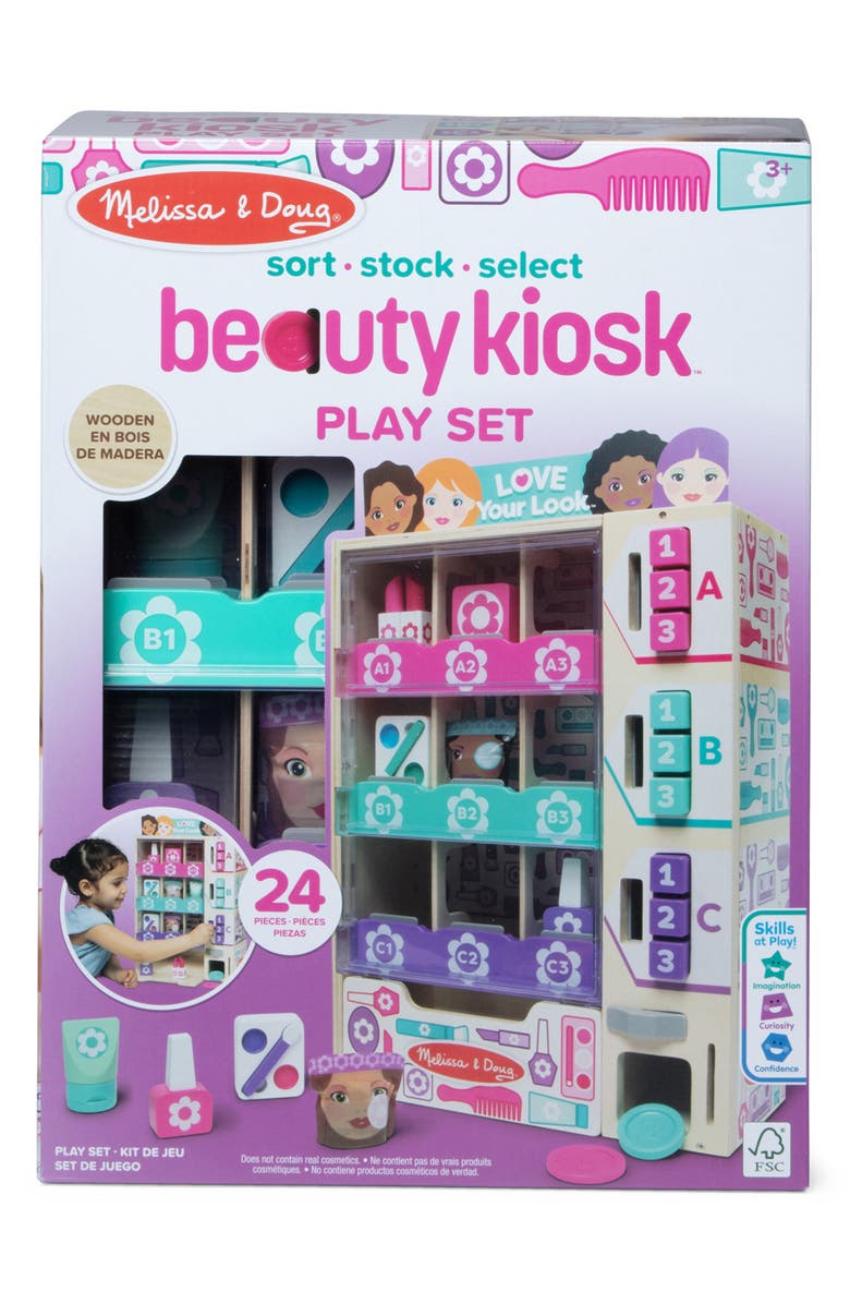 Melissa & Doug Sort, Stock & Select Beauty Kiosk Playset, Main, color,