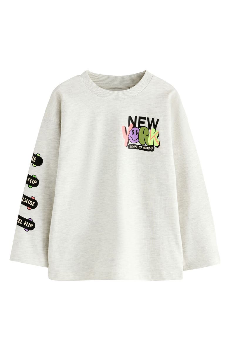 NEXT Kids' New York Long Sleeve Graphic T-Shirt, Main, color, Grey