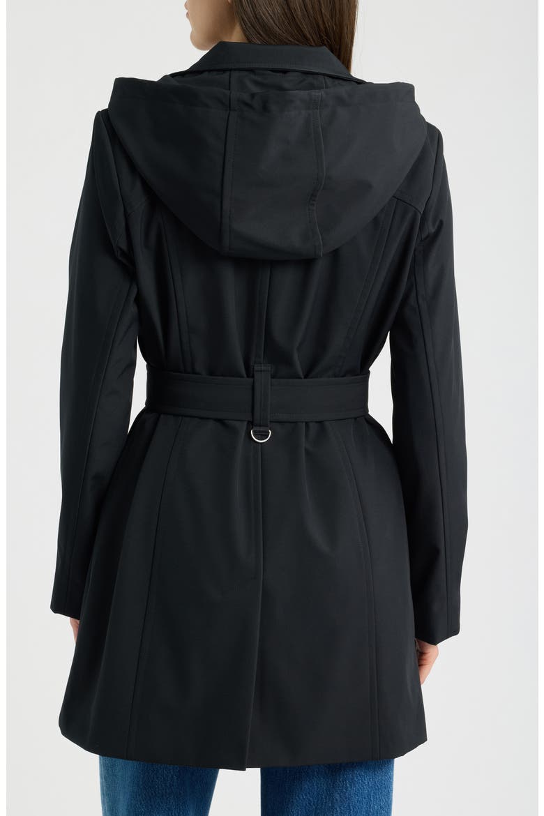 Belted Stadium Trench Coat, Alternate, color, BLACK