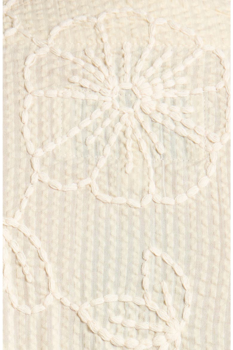 Floral Appliqué Cotton Jacket, Alternate, color, PALE SAND STRIPE