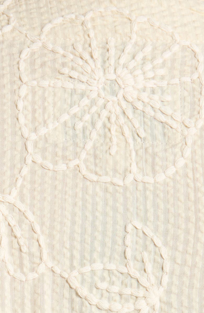 Liverpool Los Angeles Floral Appliqué Cotton Jacket, Alternate, color, Pale Sand Stripe