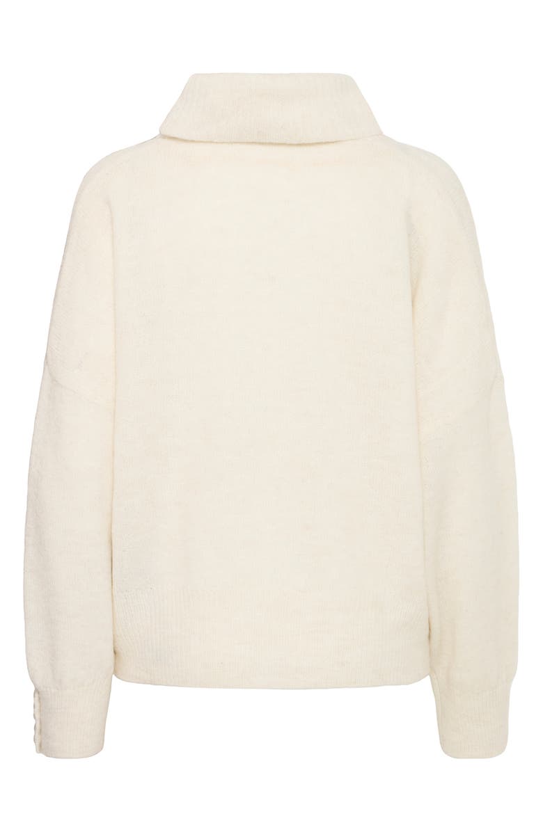 ICHI Knit Turtleneck Sweater, Alternate, color, Cloud Dancer