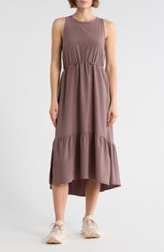 Zella Pursuit Tiered Midi Dress