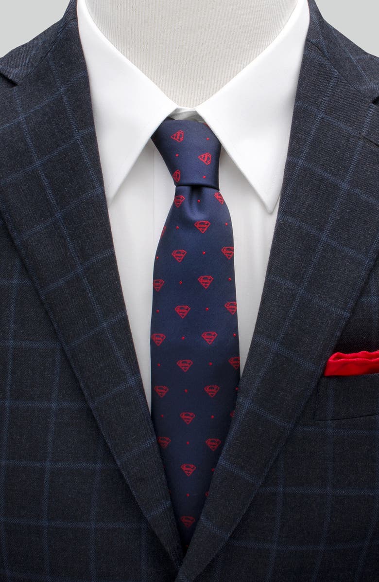 Cufflinks, Inc. 'Superman' Silk Tie, Alternate, color, Blue