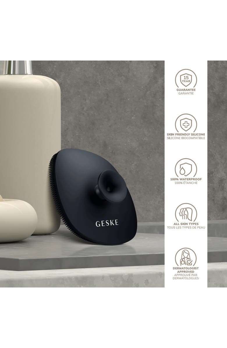 GESKE SmartAppGuided Facial Brush with Handle | 4 in 1, Alternate, color, Black