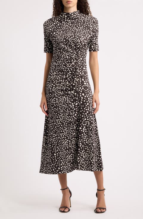 Endre Print Midi Dress