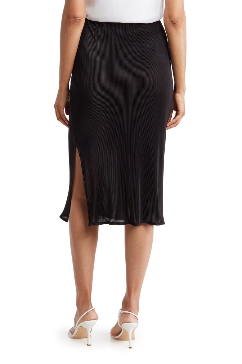 Plissé Pull-On Skirt, Alternate, color, BLACK
